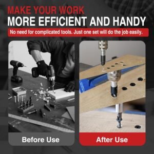 ANGELSWORD Countersink Drill Bit Set with Flip Drive for Wood, #6, #8, #10 Drill Flip Drive Complete Unit Set, 4 Pack 11 ANGELSWORD Countersink Drill Bit Set with Flip Drive for Wood, #6, #8, #10 Drill Flip Drive Complete Unit Set, 4 Pack - Image 3
