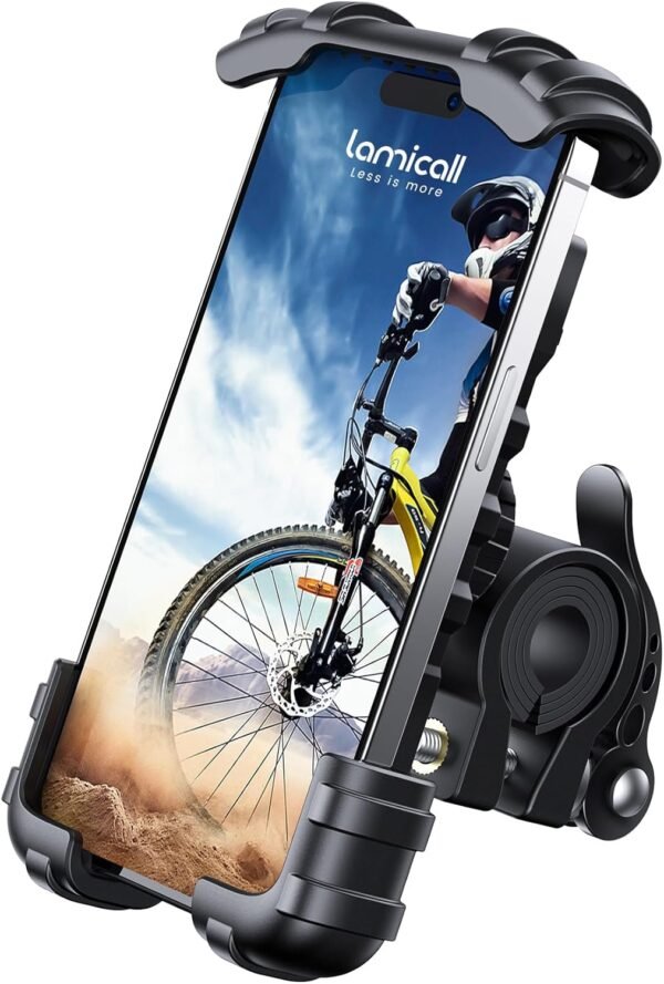Lamicall Bike Phone Holder, Motorcycle Mount - Motorcycle Phone Holder, Handlebar Cell Phone Clamp, Scooter Phone Clip for iPhone Air 17 Pro Max, 16 15 Pro Max Plus, S20, More 4.7 to 6.8" Smartphones 2 711bZ97mpyL. AC SL1500