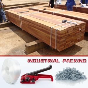 Heavy Duty Packing Strapping kit, Pallet Packing Strapping Tool, 3/4" x 320' Woven Cord Strapping Set, 2000 lbs Break Strength, Metal Buckles, Polypropylene Cord Strapping Tensioner 14 Heavy Duty Packing Strapping kit, Pallet Packing Strapping Tool, 3/4" x 320' Woven Cord Strapping Set, 2000 lbs Break Strength, Metal Buckles, Polypropylene Cord Strapping Tensioner - Image 6