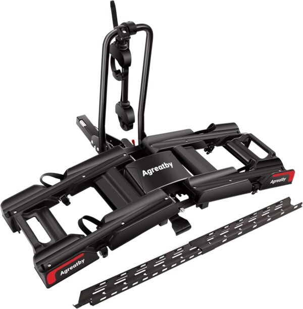 Ebike Rack with Ramp, Hitch Bike Rack for 2 Heavy Ebike, Foldable Tilting Ebike Rack Platform for Cars, SUVs, Trucks, Trailers with 2" Receivers, Max 5" Fat Tire - No Installation Needed 2 712AB8XUq9L. AC SL1500