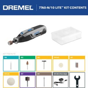 Dremel Lite 7760 N/10 4V Li-Ion Cordless Rotary Tool, Variable Speed Multi-Purpose Kit, USB Charging, Easy Accessory Changes - Perfect For Light-Duty DIY & Crafting, Sanding, Engraving and Polishing - Image 4