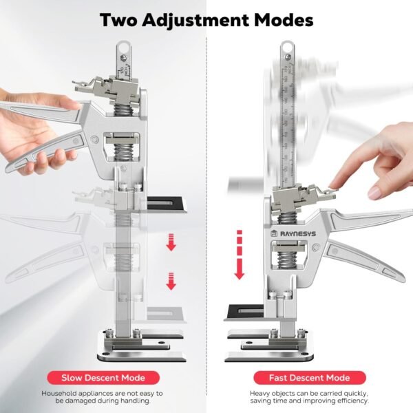 Labor Saving Arm Jack 2 Pack, 12 Inch All-Metal Hand Lifting Jack Tool, Precise Control Slow/Fast Descent, 440LBS Capacity Wall Tile Locator for Lifting Door Furniture, Wall Tile Positioning 4 712Y4Szw12L. AC SL1500