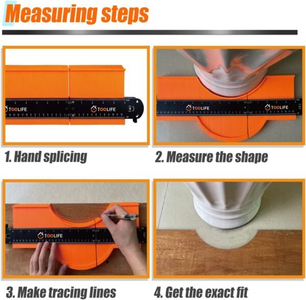 TOOLIFE Connectable Contour Gauge with Lock, Stocking Stuffers,Gifts for Men Him Husband Dad,Woodworking Tools for Flooring, Cool New Measuring Tool for odd Shape, Christmas Gifts Anniversary Birthday 4 714eRL6BpEL. AC SL1200