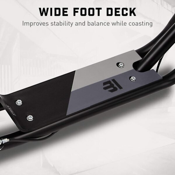 Mongoose Trace Air Non-Electric Scooter for Youth Boys Girls Age 8+ Year Old, Max Weight of 220 lbs., 12-Inch Air Tires, Non-Folding Design, Adjustable Height Stem, BMX-Style Handlebar, Wide Foot Deck 6 715wWc1HJWL. AC SL1500