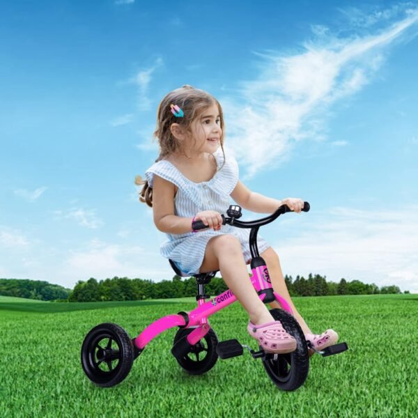 YGJT 3 in 1 Tricycle for Toddlers Age 2-5 Years Old, Folding Kids Balance Bike with Adjustable Seat and Removable Pedal, Toddler Bike Ride-on Toys for Infant, Gifts for Baby Boys Girls Birthday(Pink) 6 7160ZmARfML. AC SL1500