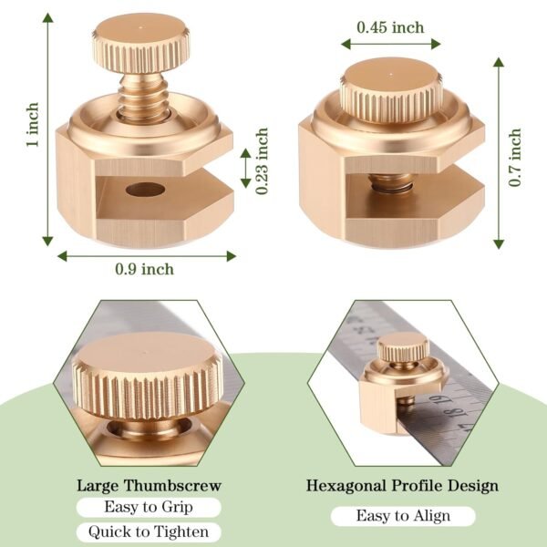 4 Pack Stair/Square Gauge Set for Framing Square, Stair Stringer Layout Tool for Circular Saw, Carpentry Squares and Rafter Layout, Aluminum Alloy Stair Gauge Tool(Gold) 6 716FuSOW42L. SL1500