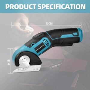 4V Cordless Electric Scissors Heavy Duty Cardboard, Fabric, Leather & Carpet Cutter with Brushless Motor & USB-C Charging, Includes 2 Tungsten Blades Tool Kit for DIY, Crafting, Industrial Use 16 4V Cordless Electric Scissors Heavy Duty Cardboard, Fabric, Leather & Carpet Cutter with Brushless Motor & USB-C Charging, Includes 2 Tungsten Blades Tool Kit for DIY, Crafting, Industrial Use - Image 6