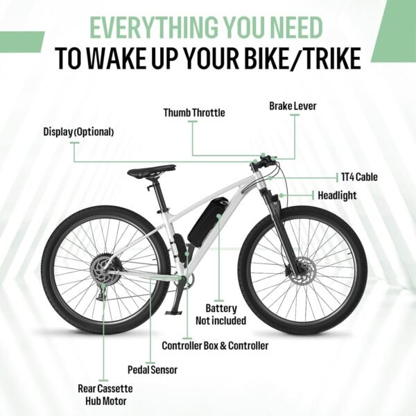 BAFANG 48V 500W/750W Rear Hub Motor Kit 20"/26"/27.5"/700C Rear Wheel Electric Bike Conversion kit Ebike Conversion Kit with Optional Battery&Display 5 718BgKZhYfL. AC SL1500