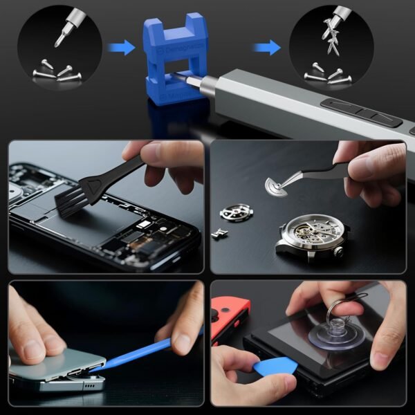 STREBITO Electric Screwdriver, 144-in-1 Precision Screwdriver Set, 120 Magnetic Bits, Organized Storage and Portability, Small Tool Kit for Electronics, PC, Computer and Laptop, Gifts for Men 10 718Hjf4fF1L. AC SL1500