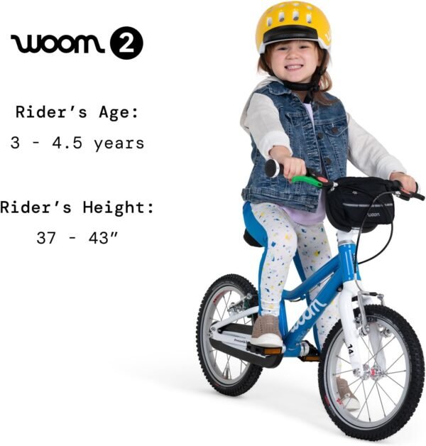 woom 2 Children’s Bicycle for Kids 3-4.5 Years Old, 14-Inch Wheels, Lightweight Bike with Handbrake & Chain Guard, Boys & Girls - Red 3 7196AQKNwAL. AC SL1500