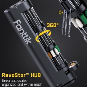 Fanttik F2 Master Mini Cordless Rotary Tool Kit, NeoPulse Motor, 5 Variable Speed, 25000 RPM, Revostor Hub, 35 Accessories, for 3D Printer Sanding, Polishing, Drilling, Carving, DIY Crafts 15 Fanttik F2 Master Mini Cordless Rotary Tool Kit, NeoPulse Motor, 5 Variable Speed, 25000 RPM, Revostor Hub, 35 Accessories, for 3D Printer Sanding, Polishing, Drilling, Carving, DIY Crafts - Image 5