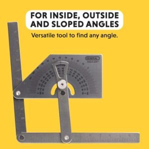 General Tools Protractor and Angle Finder #39, Stainless Steel, Outside, Inside, Sloped Angles, 0° to 180° 15 General Tools Protractor and Angle Finder #39, Stainless Steel, Outside, Inside, Sloped Angles, 0° to 180° - Image 7
