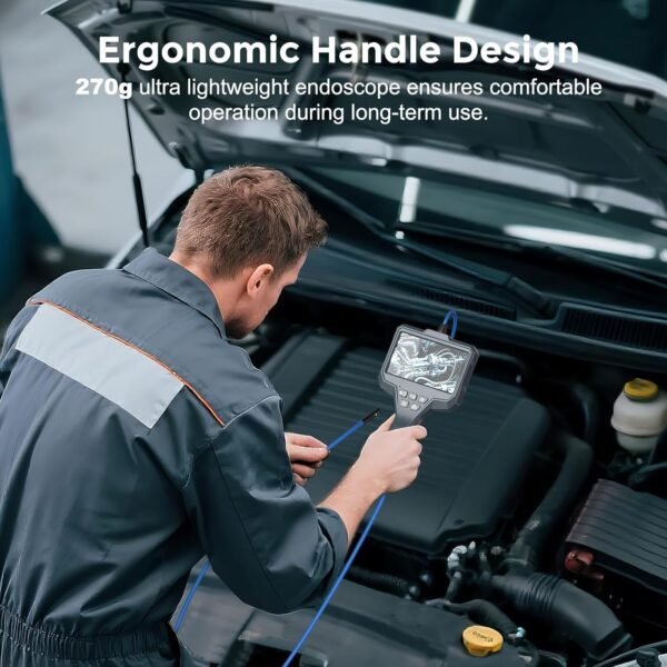 Endoscope Camera with Light 1920P HD Industrial Borescope with 4.3" IPS Screen, 11.5FT Semi-Rigid Cable, IP67 Waterproof Inspection Snake Camera for Car Engine, Mechanical Tools, Pipeline Inspection 6 71BxffxT0dL. SL1500