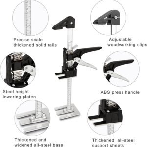 Labor Saving Arm Jack 2 Pack,15.5 Inch Multifunctional Furniture Lifter Jacks for Installing Cabinets and Wall Tile Height Adjuster Handheld Tool - Image 4