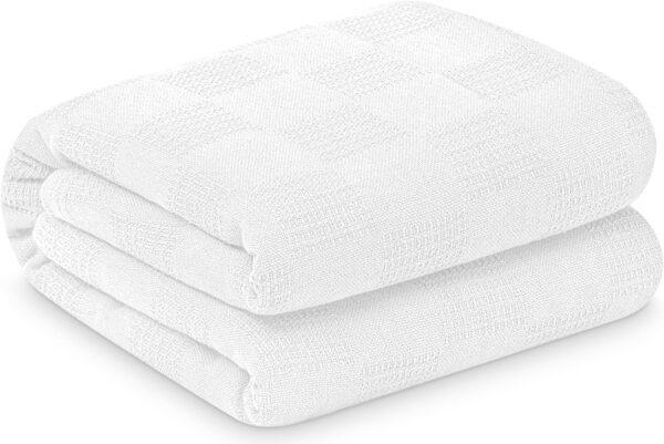Linteum Textile Supply Institutional Snag-Free 66x90 Hospital Blanket—Durable, Lightweight & Compressed—Ideal for Healthcare Facilities, Nursing Homes & Shelters, 1 Pack (White) 2 71DbexlT 2L. AC SL1500