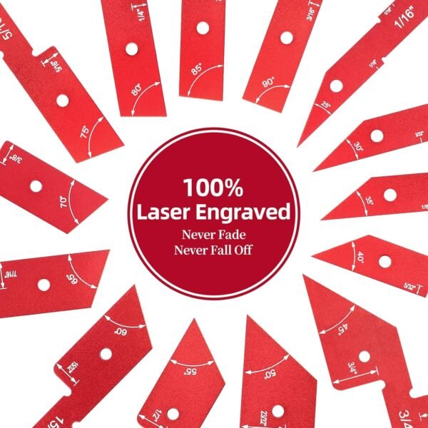 Setup Blocks Woodworking, 14pcs Aluminum Setup Blocks Height Gauge Set for Router Table Saw and Angle Measure Set up (Each Setup Bars has Different Thickness) 8 71DxzP+JAoL. AC SL1500