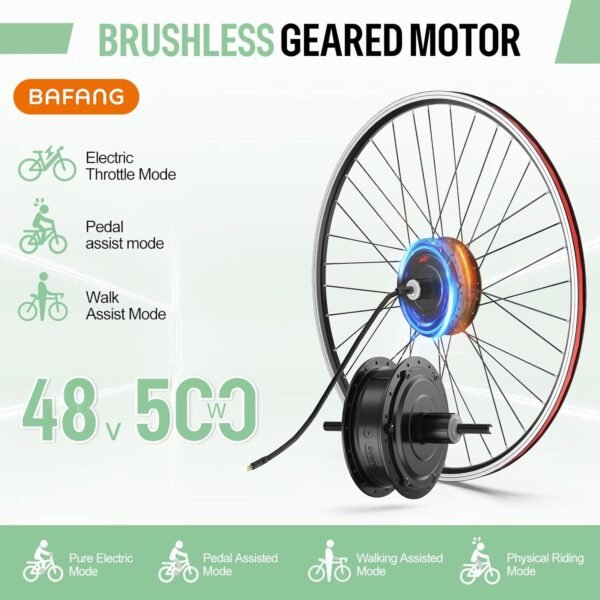 BAFANG 48V 500W/750W Rear Hub Motor Kit 20"/26"/27.5"/700C Rear Wheel Electric Bike Conversion kit Ebike Conversion Kit with Optional Battery&Display 4 71E393qJ5ML. AC SL1500