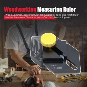 Trim Carpentry Tools Woodworking Measuring Ruler and Finish Ruler Multitool-Measure Distances, Mark Cuts Aluminum Alloy (Black) 10 Trim Carpentry Tools Woodworking Measuring Ruler and Finish Ruler Multitool-Measure Distances, Mark Cuts Aluminum Alloy (Black) - Image 3