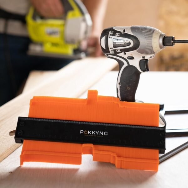 Contour Gauge Tool With Lock (10 Inches) - Contour Ruler Marking Tool - Super Gauge Shape and Outline Tool - Profile Gauge - Corner Measuring Tool for Odd Shapes - Woodworking Gifts for Men 9 71F+M+p28FL. AC SL1500