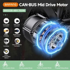 BAFANG 48V 750W Mid Drive Kit - BBS02B CAN Bus Electric Bike Conversion Kit Ebike Conversion Kit for 68-73/100MM Mountain Bike Road Bike with Ebike Display & Battery (Optional) 13 BAFANG 48V 750W Mid Drive Kit - BBS02B CAN Bus Electric Bike Conversion Kit Ebike Conversion Kit for 68-73/100MM Mountain Bike Road Bike with Ebike Display & Battery (Optional) - Image 3