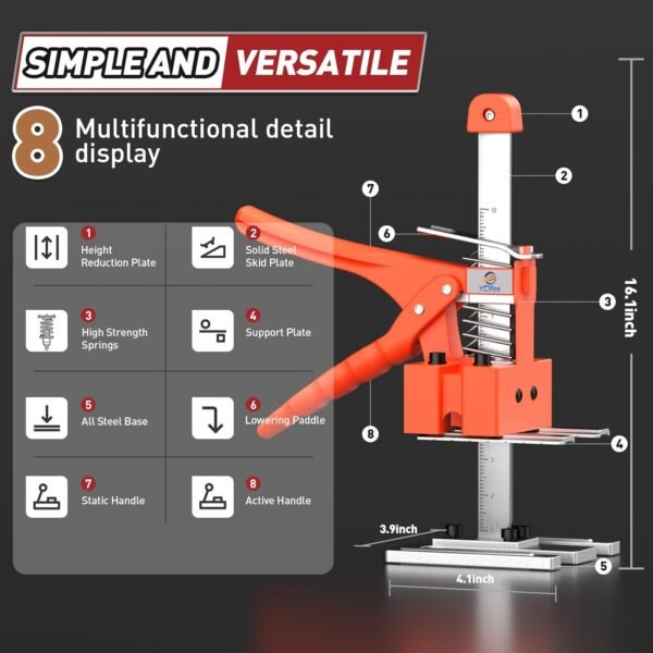 Labor-Saving Handle 2 Pack, Construction Jack, Wall Tile Locator, Multi-Function Height Adjustment Lifting Device, Door Panel Lifting Cabinet Jack, Raised 10 in, Pair Dynamic Load 400 LB 7 71Gd0yBSvoL. AC SL1500