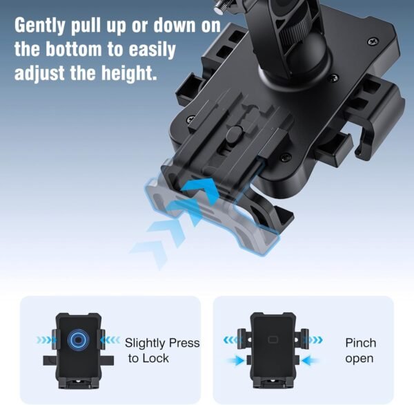 Bike Phone Holder Mount, Secure Handlebar Phone Mount Holder for Bike and Motorcycle, Suitable for iPhone and 4.5-6.8" Smartphones, Black 7 71Gj+hsWd7L. AC SL1500