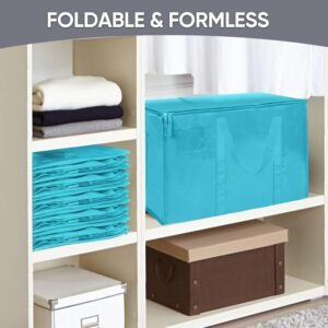 TICONN 6 Pack Extra Large Moving Bags with Zippers & Carrying Handles, Heavy-Duty Storage Tote Moving Boxes for Space Saving (6 Pack, Aqua) 20 TICONN 6 Pack Extra Large Moving Bags with Zippers & Carrying Handles, Heavy-Duty Storage Tote Moving Boxes for Space Saving (6 Pack, Aqua) - Image 9