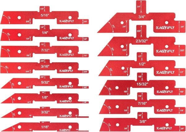 Setup Blocks Woodworking, 14pcs Aluminum Setup Blocks Height Gauge Set for Router Table Saw and Angle Measure Set up (Each Setup Bars has Different Thickness) 9 71JIO1tMvFL. AC SL1500
