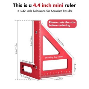 3D Multi-Angle Measuring Ruler, Precision Imperial 45/90 Degree Woodworking Square, Aluminum Alloy Miter Triangle Ruler and Layout Measuring Tool for Engineer, Carpenter, Construction Use 11 3D Multi-Angle Measuring Ruler, Precision Imperial 45/90 Degree Woodworking Square, Aluminum Alloy Miter Triangle Ruler and Layout Measuring Tool for Engineer, Carpenter, Construction Use - Image 3