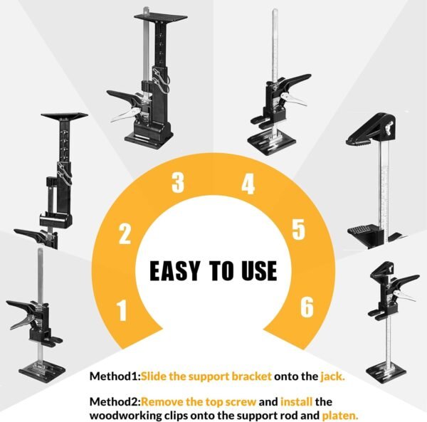KJE 2PCS Cabinet Jacks for Installing Cabinets, Labor Saving Arm Jack with 330 LBS,0 to 23.4 inches, Hand Lifting Jack Tool, Adjustable 3rd Hand Support System, Cabinet Installation Tools 5 71KPNdUMqBL. AC SL1500