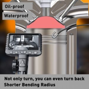 DXZtoz Two-Way Articulating Borescope, Industrial Endoscope with 0.33in Articulated Snake Camera, Video Inspection Scope with Light for Automotive Aircraft Mechanics- 5.5FT - Image 4