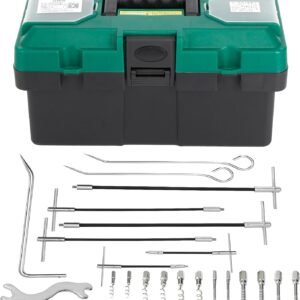 lukar 23pcs Packing Extractor, Pump Packing Puller Set, Packing Seal Puller, Stainless Steel Removable Tip, Flexible Packing Hook Extractor, Valve Packing Removal Tool with Toolbox - Image 2