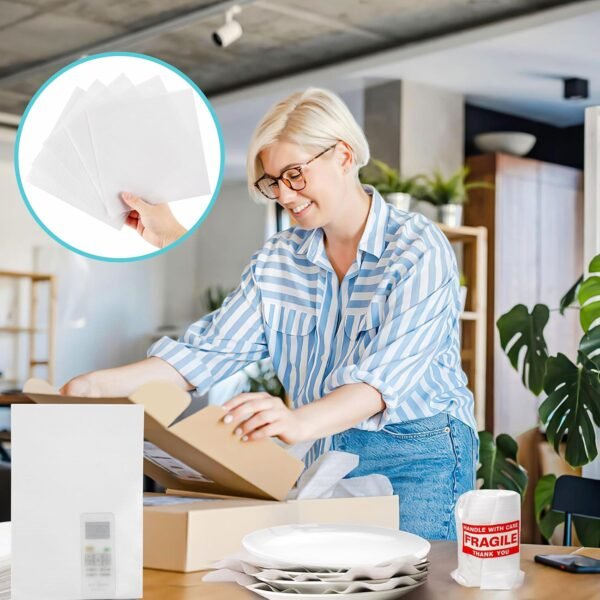 320 pcs Moving Packaging Supplies, 260 Cushioning Foam Pouches and Sheets, 4 Sizes (16x12", 12x12", 12x7.8", 7.8x7.8") with 60 Fragile Stickers, Cushion Foam Pouch for Moving, Packaging, Storage. 7 71LS5vxdo0L. AC SL1500