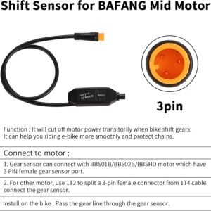 Gear Sensor for BBS01 BBS02 BBSHD Electric Bike Sensor Shift Sensor for Bafang BBS Electric Bicycle Speed Sensor Mid Drive System Shift Sensor Brake Split Cable - Image 3