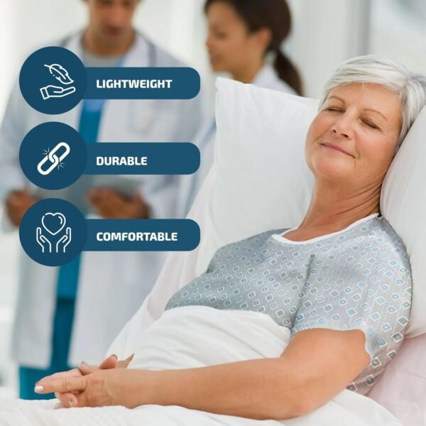 Linteum Textile Hospital Patient Gown Cotton Blended Unisex Comfortable & Durable with Back Ties Fits Up to 2XL 5 71MbGkoGjAL. AC SL1500