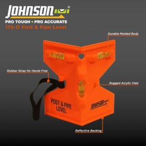 Johnson 175-O Post Level, GloOrange | Manual Operation | ABS Plastic & Rubber | 9 x 5 inches | 1 Count 8 Johnson 175-O Post Level, GloOrange | Manual Operation | ABS Plastic & Rubber | 9 x 5 inches | 1 Count - Image 4