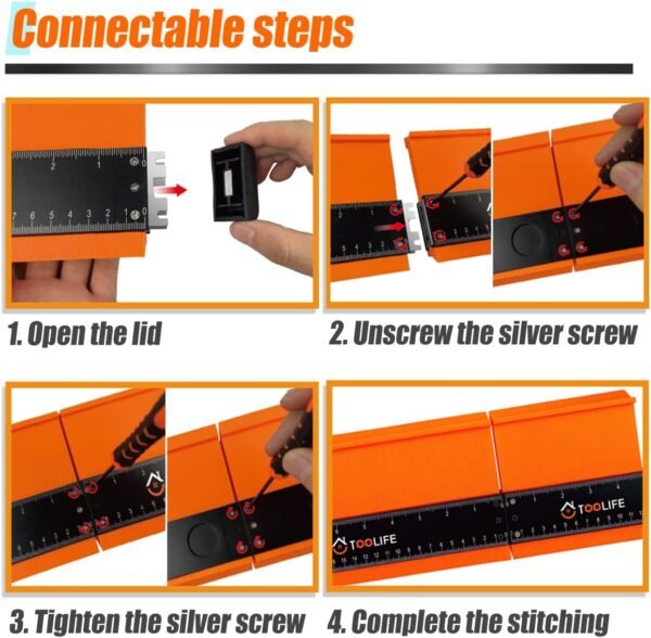 TOOLIFE Connectable Contour Gauge with Lock, Stocking Stuffers,Gifts for Men Him Husband Dad,Woodworking Tools for Flooring, Cool New Measuring Tool for odd Shape, Christmas Gifts Anniversary Birthday 5 71N3qGpECOL. AC SL1200