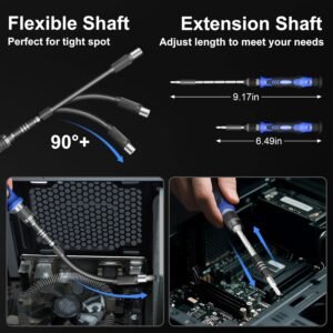 STREBITO Electric Screwdriver, 144-in-1 Precision Screwdriver Set, 120 Magnetic Bits, Organized Storage and Portability, Small Tool Kit for Electronics, PC, Computer and Laptop, Gifts for Men 19 STREBITO Electric Screwdriver, 144-in-1 Precision Screwdriver Set, 120 Magnetic Bits, Organized Storage and Portability, Small Tool Kit for Electronics, PC, Computer and Laptop, Gifts for Men - Image 9