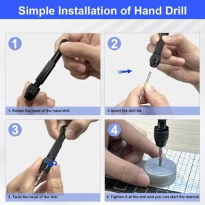 Model Kit with Scribing Tools, Pin Vise Hand Drill Set, Tweezers, Brushes for Modelling Gundam Models, Metal Kits, Car and Aircraft Kits for Sscribing, Engraving, Panel lines, Resin,Detailing - Image 8