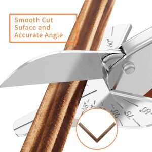 GARTOL Miter Shears, 45°-135° Adjustable Multi-Angle Cutter for Molding, Trim & Quarter Round – Precision Hand Tool for PVC & Soft Wood – Includes 2 Replacement Blades - Image 4