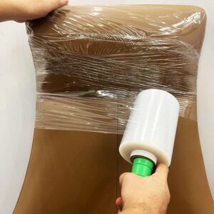 2-Pack Industrial Mini Clear Stretch Wrap Film 80 Gauge 5.1" 1000ft for Pallet Wrap with Plastic Handle,Durable Self-Adhering Packing,Moving,Packaging,Heavy Duty Shrink Film Chuangseed - Image 7