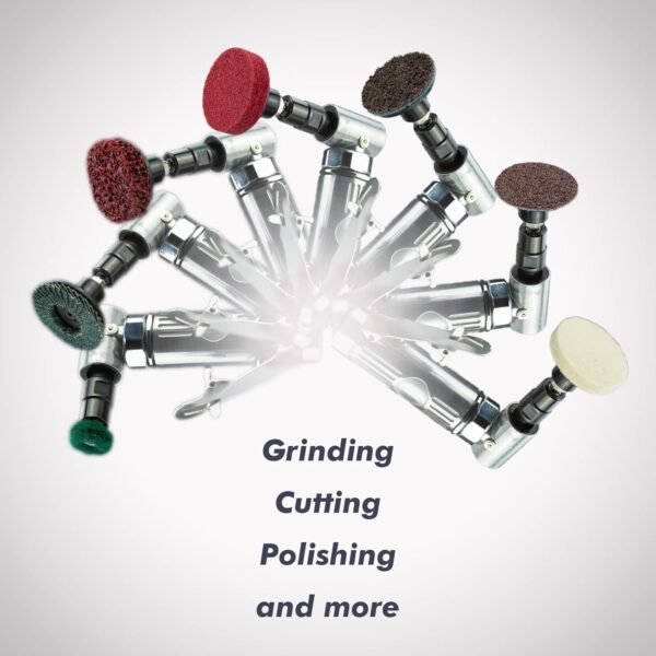 Air Angle Die Grinder, 0.25 hp and 21,000 RPM Motor, Lightwight Aluminum Body, Safety Lock, With 1/4" 1/8" Collets, Pneumatic Power Tool For Grinding and Polishing on Metalwork Woodwork 7 71P0UjKTVyL. SL1500