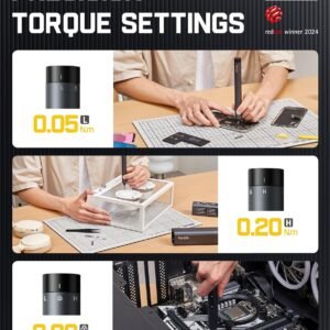 Fanttik E1 Max Electric Screwdriver, Mini Precision Screwdriver Set, 50 Magnetic Bits, Magnetic Storage, 5/32‘’Hex, Repair Tool Kit for Electronics Phone Camera Laptop Watch (Grey) 12 Fanttik E1 Max Electric Screwdriver, Mini Precision Screwdriver Set, 50 Magnetic Bits, Magnetic Storage, 5/32‘’Hex, Repair Tool Kit for Electronics Phone Camera Laptop Watch (Grey) - Image 3