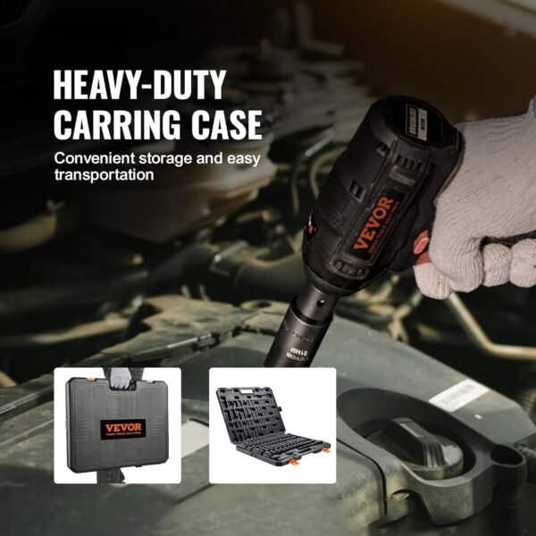 VEVOR 1/2" Drive Impact Socket Set, 65 Piece SAE 3/8" to 1-1/4" and Metric 10-24mm, 6 Point Cr-V Alloy Steel for Auto Repair, Easy-to-Read Size Markings, Rugged Construction, Storage Case 7 71Rnjem8TUL. AC SL1500