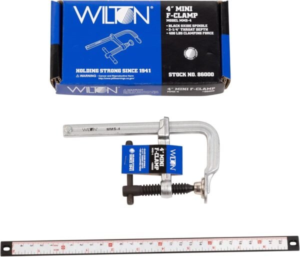Wilton Mini F-Clamp, 4" Opening, 2-1/4" Throat, 400 Lbs. Clamping Force (Model MMS-4) 3 71SP Jsz9EL. AC SL1500