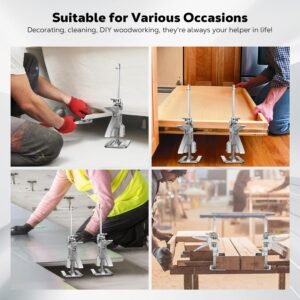 Labor Saving Arm Jack 2 Pack, 12 Inch All-Metal Hand Lifting Jack Tool, Precise Control Slow/Fast Descent, 440LBS Capacity Wall Tile Locator for Lifting Door Furniture, Wall Tile Positioning 17 Labor Saving Arm Jack 2 Pack, 12 Inch All-Metal Hand Lifting Jack Tool, Precise Control Slow/Fast Descent, 440LBS Capacity Wall Tile Locator for Lifting Door Furniture, Wall Tile Positioning - Image 8