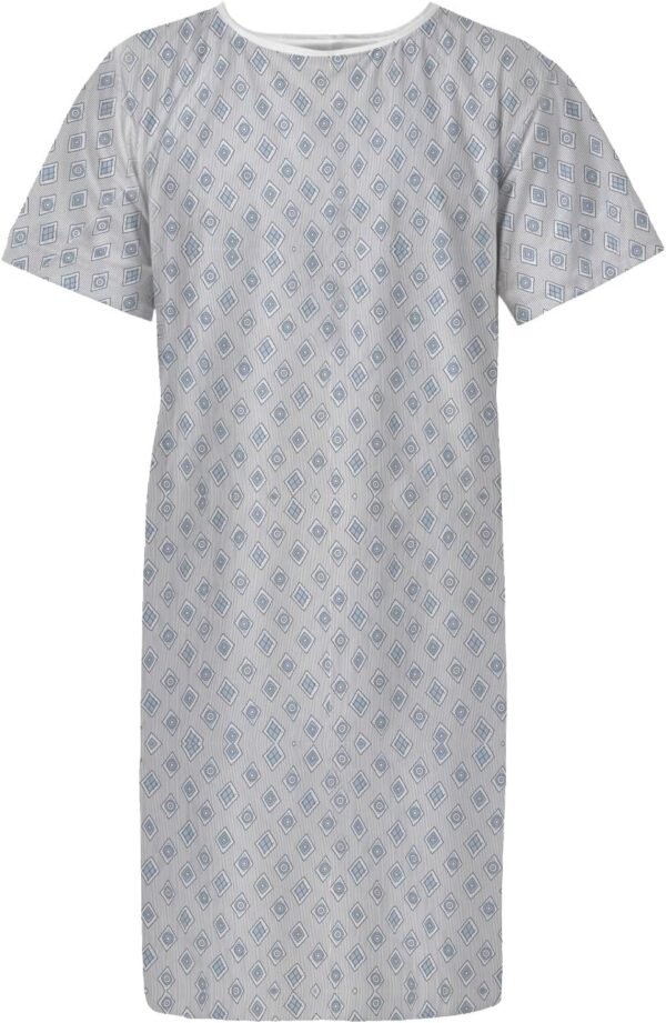 Linteum Textile Hospital Patient Gown Cotton Blended Unisex Comfortable & Durable with Back Ties Fits Up to 2XL 2 71SXVonIMxL. AC SL1500