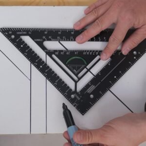 8.3" Ratter Square Tool with Jig Block - Flatwork and Repetitive Markings Specialty for Precise Carpentry Work,Sherwap Ratter Square Tool (Black) - Image 7