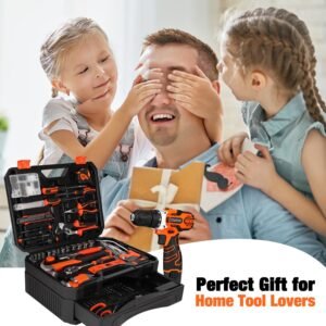 255-Piece Tool Set - Tool Kit with 12V Cordless Drill Driver, Toolbox Storage Case with Drawer, General Household Drill Set for DIY Projects, Home Repairs, Handyman 20 255-Piece Tool Set - Tool Kit with 12V Cordless Drill Driver, Toolbox Storage Case with Drawer, General Household Drill Set for DIY Projects, Home Repairs, Handyman - Image 10