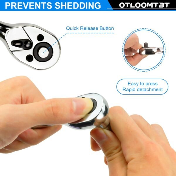 46 Pieces 1/4 Inch Drive Industrial Grade Socket Ratchet Wrench Set, with Bit Socket Set Metric and Extension Bar for Auto Repairing and Household, With Thickened Storage Case 6 71TwQJQ5PPL. AC SL1500